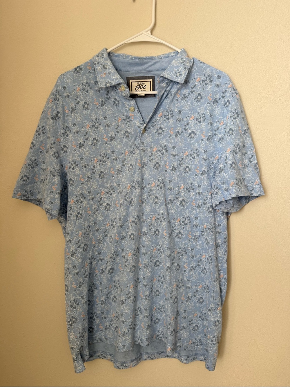 Jos. A. Bank Men's Blue Floral Polo